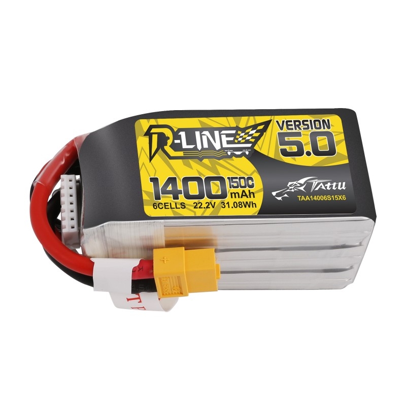 Tattu R-line 1400mAh 6S1P 150C 22.2V V5, XT60