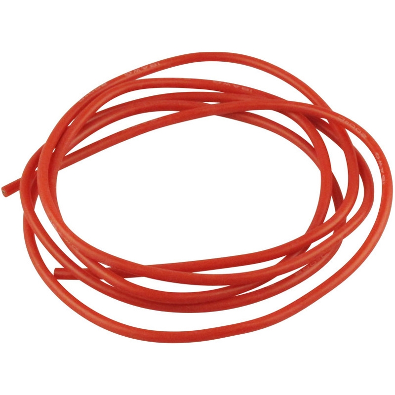 Silikonski kabel, 0,75 mm2, rdeč, 1 m