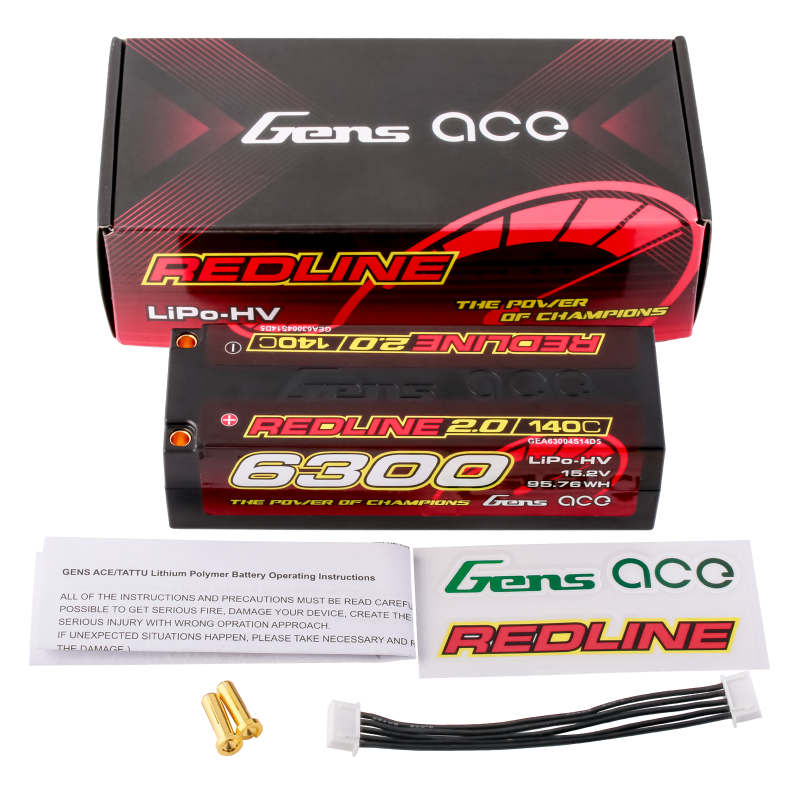 Gens Ace Redline 2.0 6300mAh 4S1P 140C 15.2V, 5.0mm - slika 2
