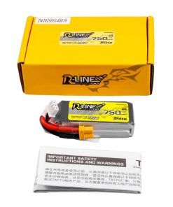 Alternative view of Tattu R-Line 750mAh 2S1P 7.4V 95C LiPo, XT30