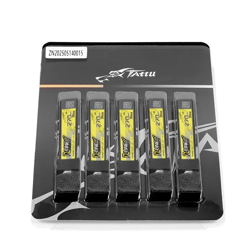 Tattu R-Line 270mAh 1S1P 95C 3.8V LiHV BT2.0, 5 kos