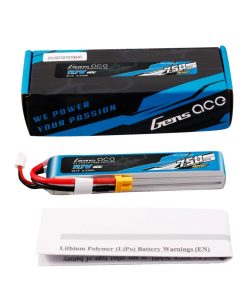 Alternative view of Gens ace 750mAh 3S 11.1V 80C Lipo, XT30 F5J