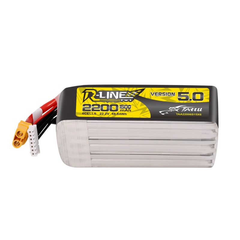 Tattu R-line 2200mAh 6S1P 150C 22.2V V5, XT60