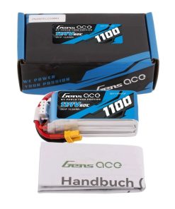 Alternative view of Gens Ace 1100mAh 3S1P 11.4V 60C LiPo, XT30