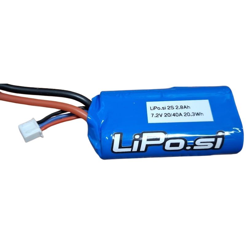 LiPo.si 2S 7,2V 18650 paket 2800 mAh – 20/40A