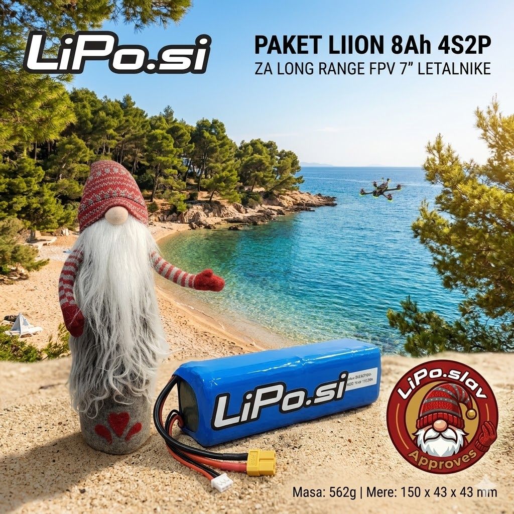 LiPo.si 4S2P 14,4V 21700 paket 8Ah - slika 2