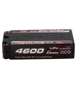 Gens Ace Redline 2.0 4600mAh 2S1P 140C 7.4V, 5.0mm Shorty