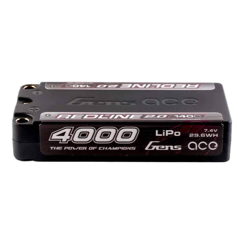 Gens Ace Redline 2.0 4000mAh 2S1P 140C 7.4V, 5.0mm Shorty