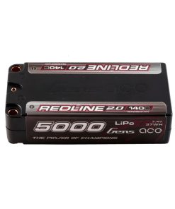 Gens Ace Redline 2.0 5000mAh 2S1P 140C 7.4V, 5.0mm Shorty