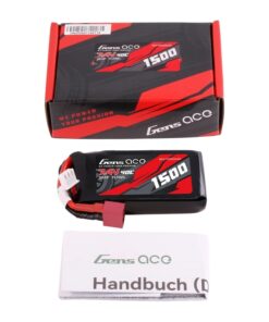Alternative view of Gens Ace 1500mAh 2S1P 40C 7.4V, Deans-T