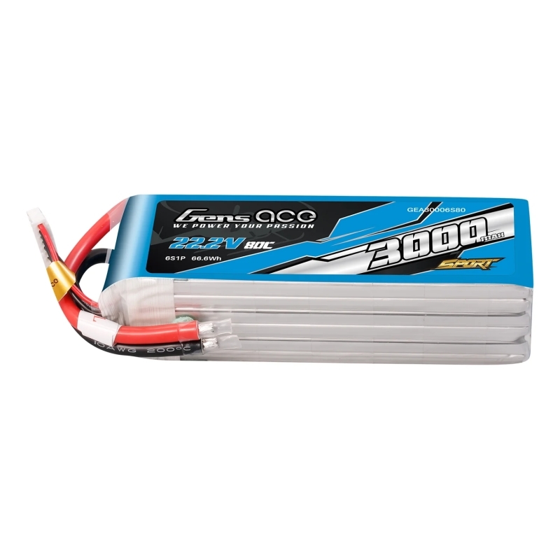 Gens Ace 3000mAh 22.2V 80C 6S1P, F5B